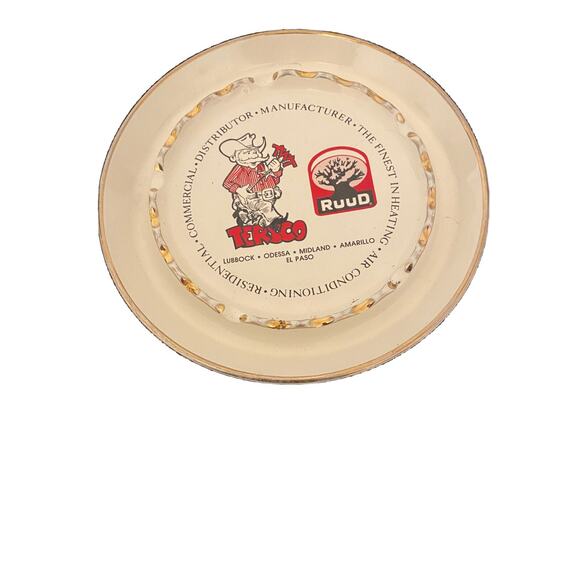 Harvey Advertising Co Texas Ruud Commercial Heating and Air Ashtray Old VTG READ - Picture 1 of 6